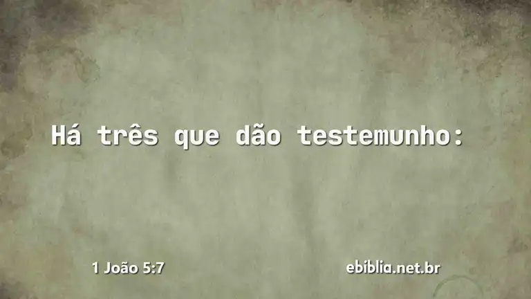 1 João 5:7