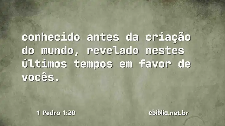 1 Pedro 1:20