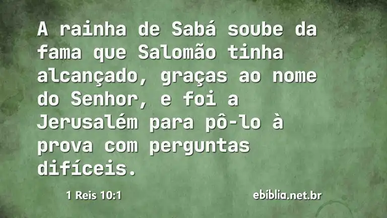 1 Reis 10:1