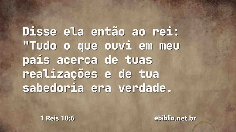 1 Reis 10:6