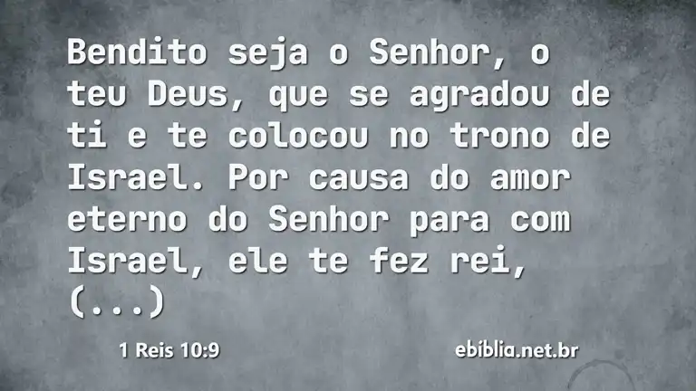 1 Reis 10:9