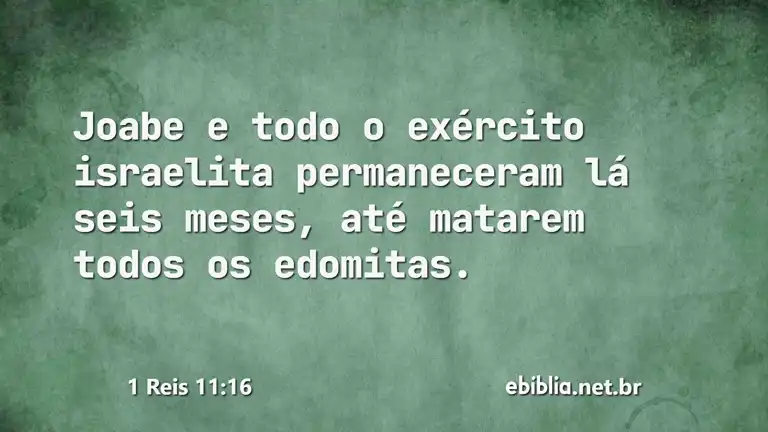 1 Reis 11:16