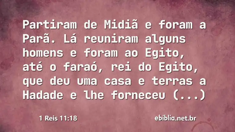 1 Reis 11:18