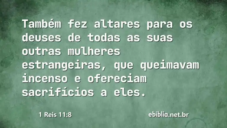 1 Reis 11:8