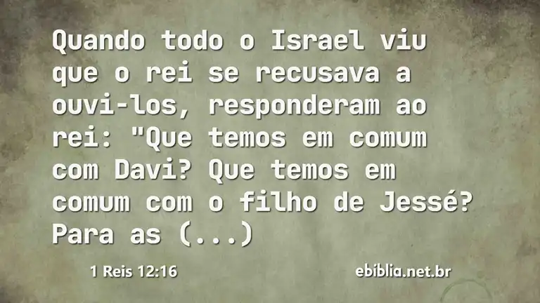 1 Reis 12:16