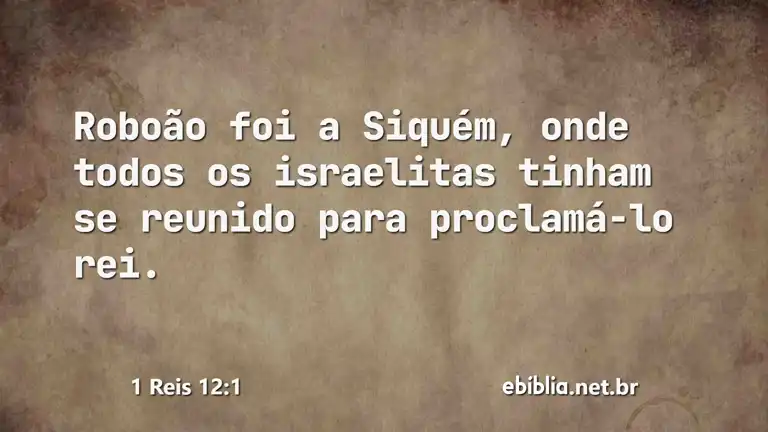 1 Reis 12:1