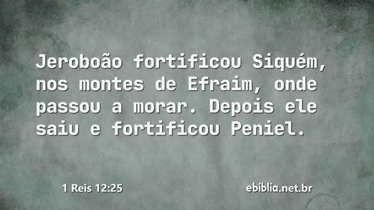 1 Reis 12:25