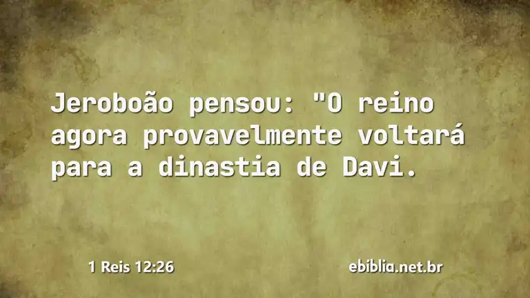 1 Reis 12:26