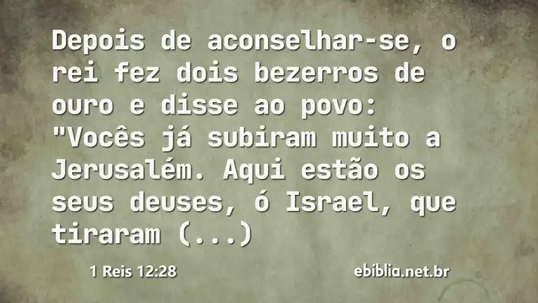 1 Reis 12:28