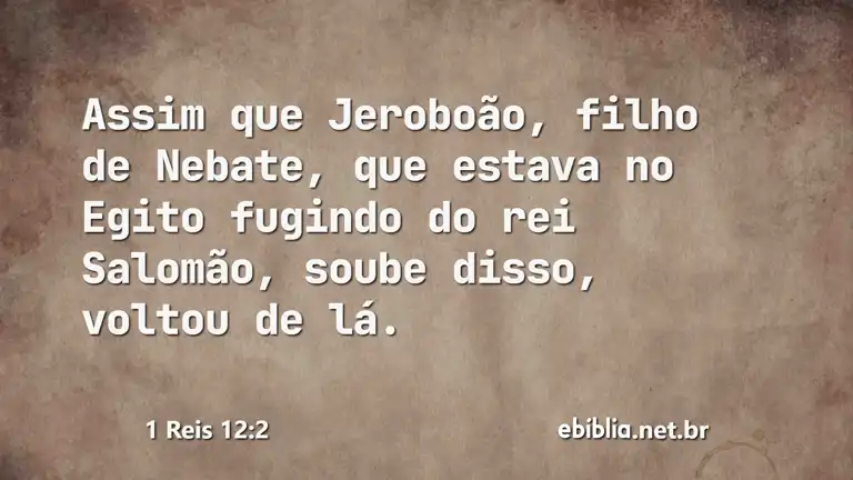 1 Reis 12:2