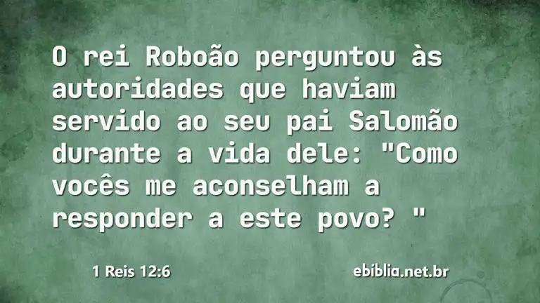 1 Reis 12:6