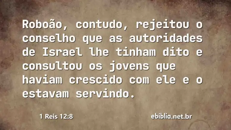 1 Reis 12:8