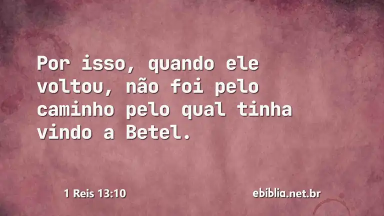 1 Reis 13:10