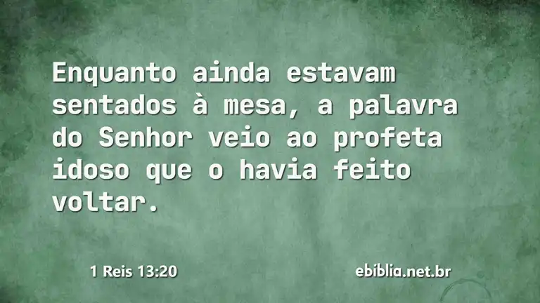 1 Reis 13:20