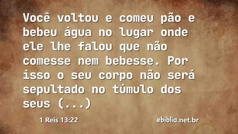 1 Reis 13:22