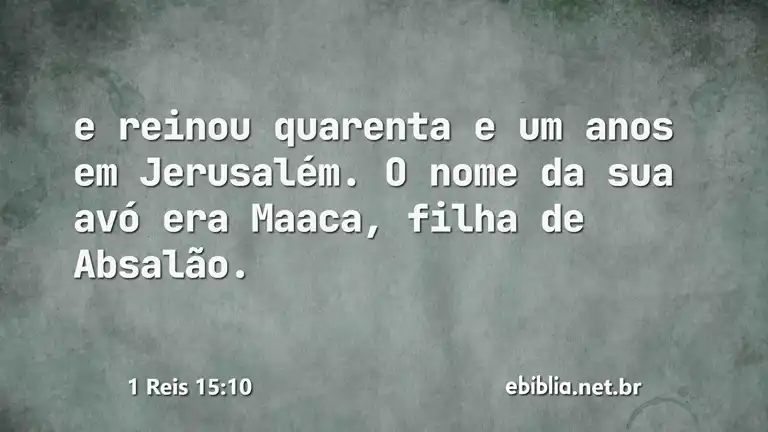 1 Reis 15:10