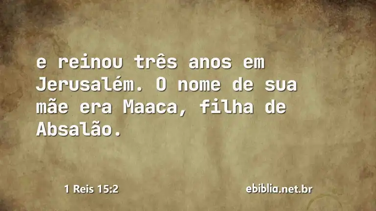 1 Reis 15:2