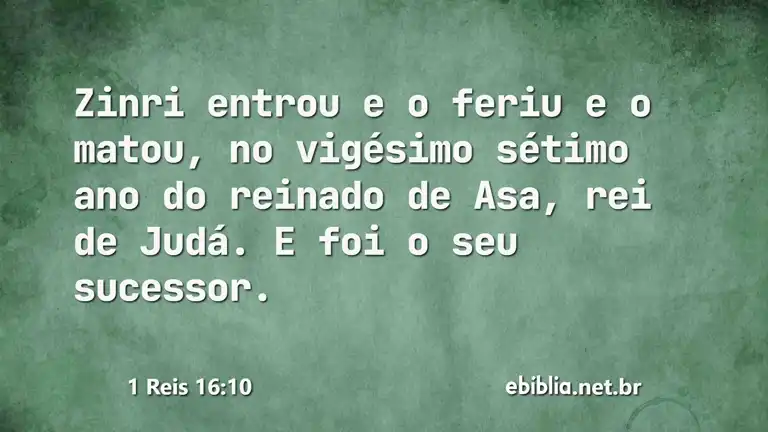 1 Reis 16:10