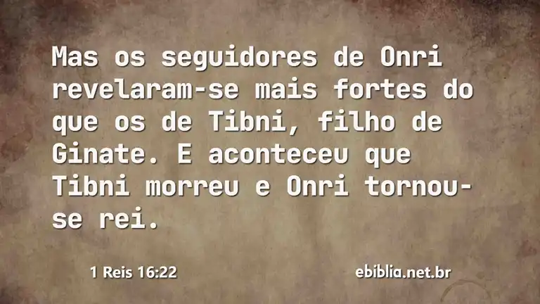 1 Reis 16:22