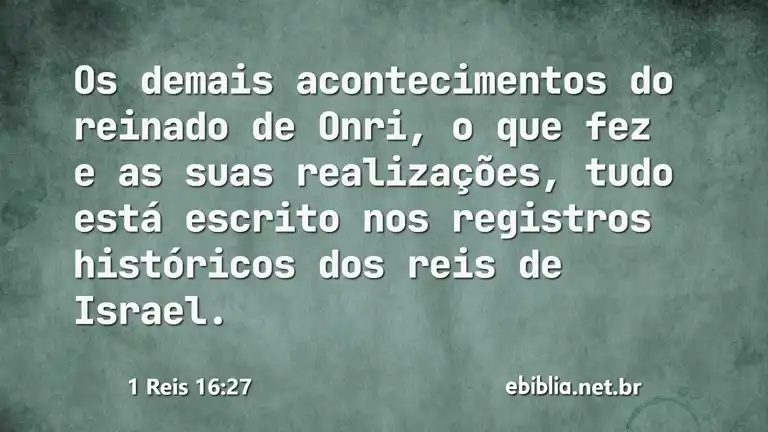 1 Reis 16:27