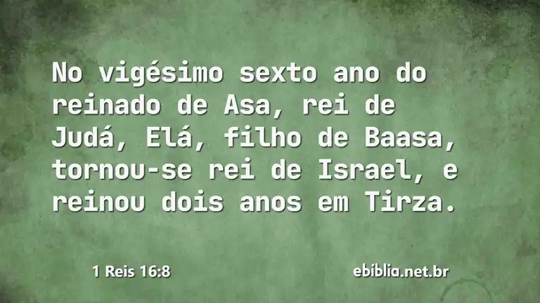 1 Reis 16:8