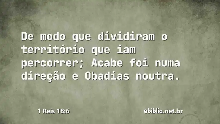 1 Reis 18:6