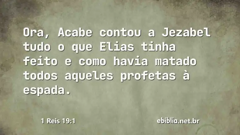 1 Reis 19:1