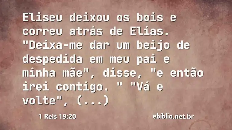 1 Reis 19:20