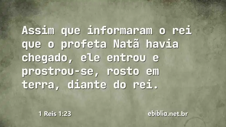 1 Reis 1:23