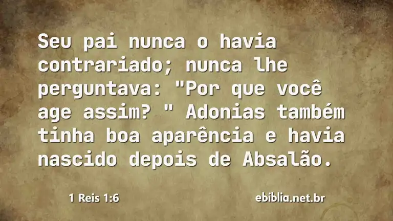 1 Reis 1:6