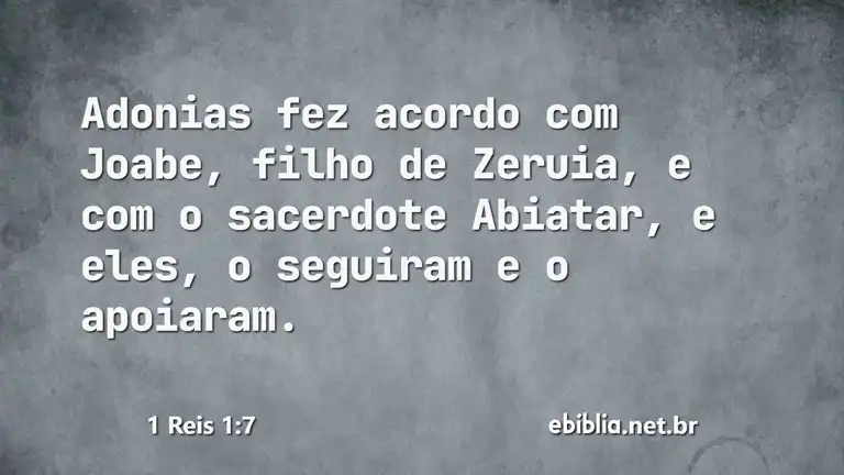 1 Reis 1:7