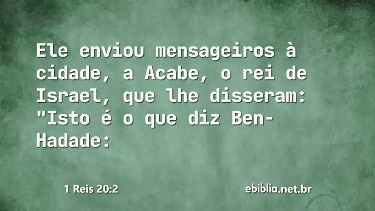 1 Reis 20:2