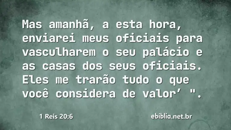 1 Reis 20:6