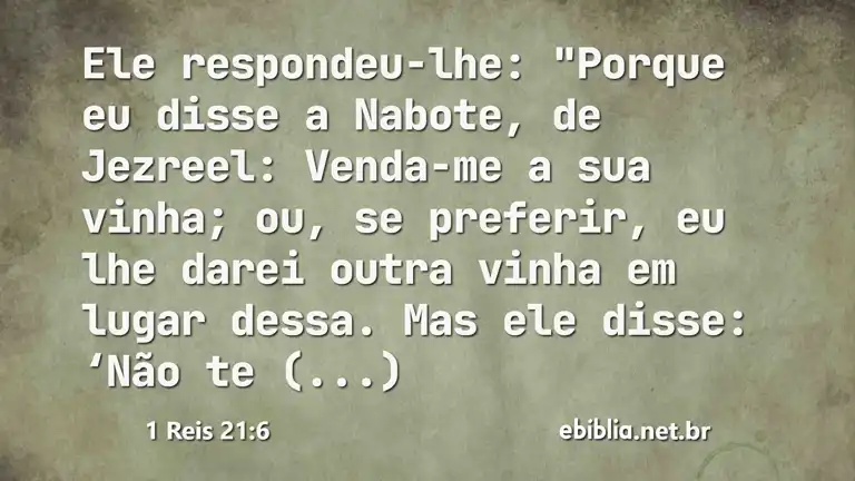 1 Reis 21:6