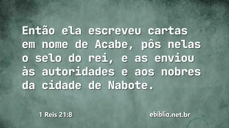 1 Reis 21:8