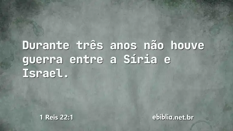 1 Reis 22:1