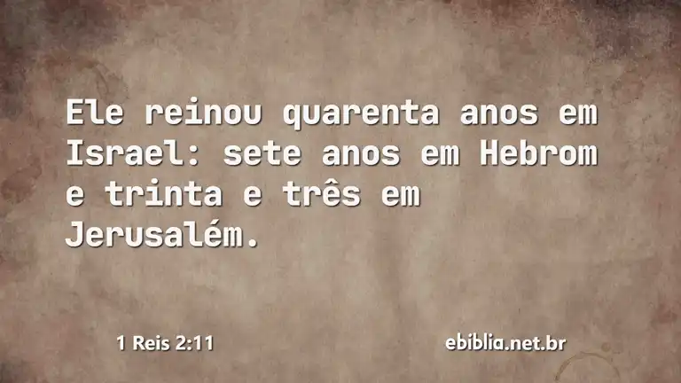 1 Reis 2:11