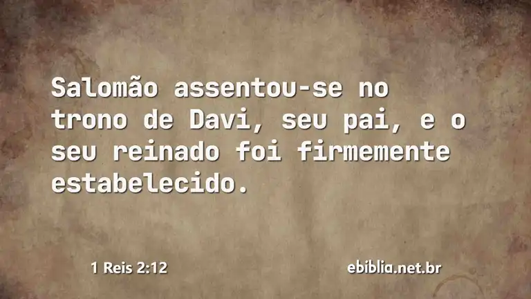 1 Reis 2:12