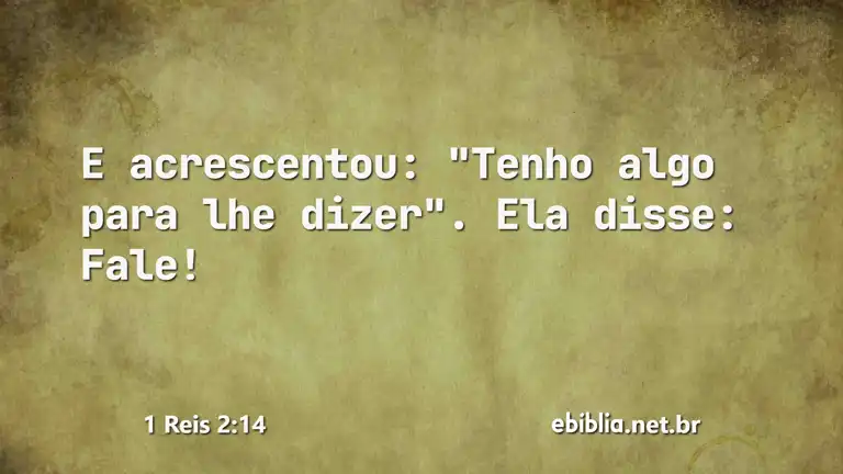 1 Reis 2:14