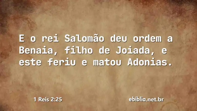 1 Reis 2:25