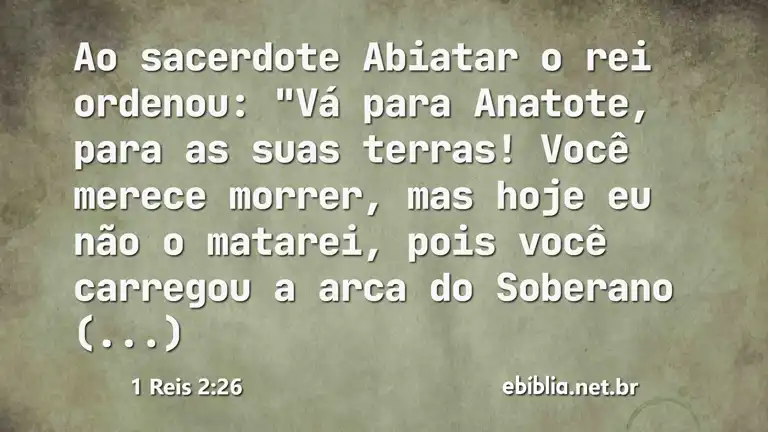 1 Reis 2:26