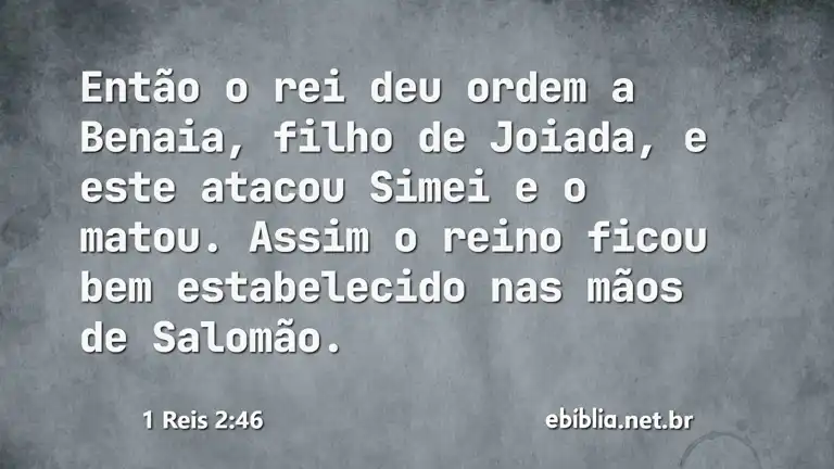 1 Reis 2:46