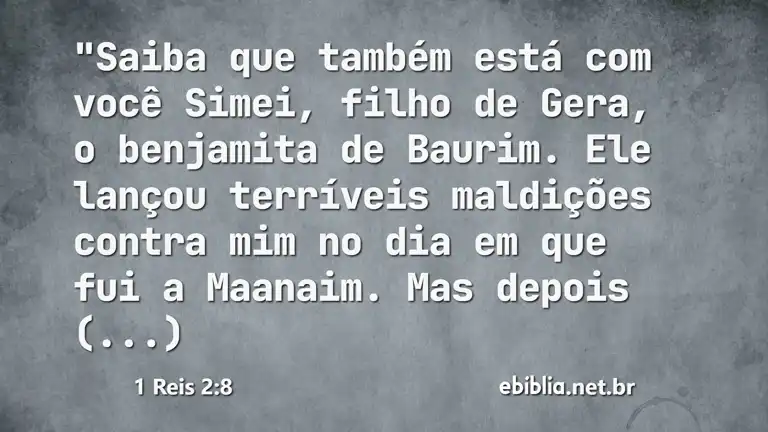 1 Reis 2:8