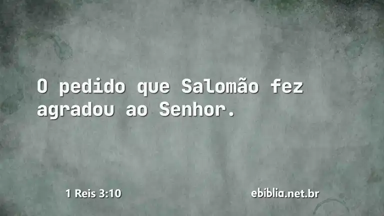 1 Reis 3:10