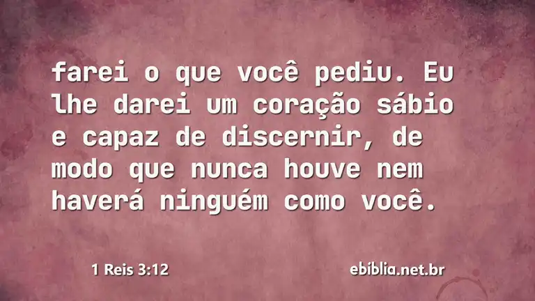 1 Reis 3:12