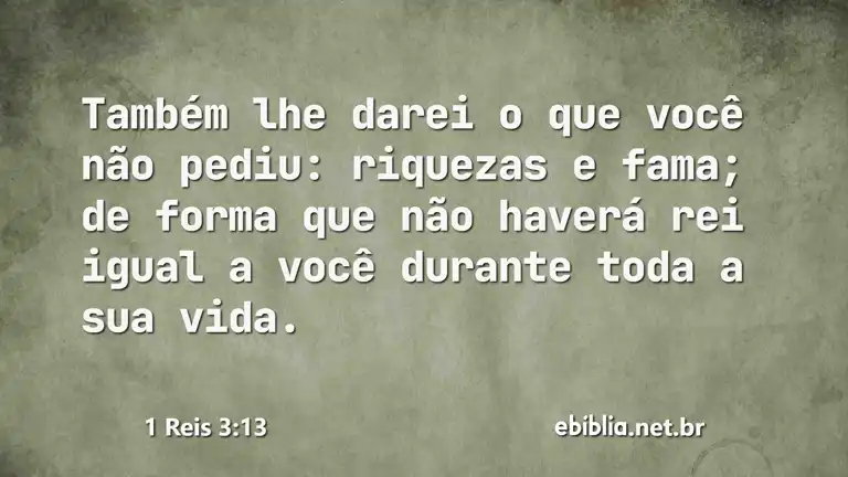 1 Reis 3:13