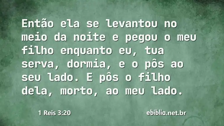 1 Reis 3:20