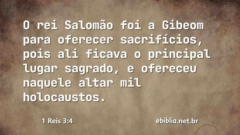 1 Reis 3:4