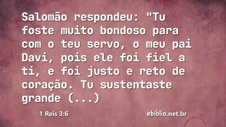 1 Reis 3:6