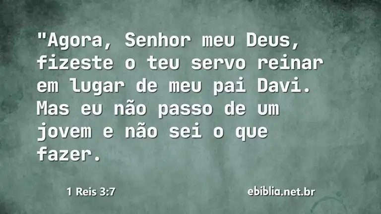 1 Reis 3:7